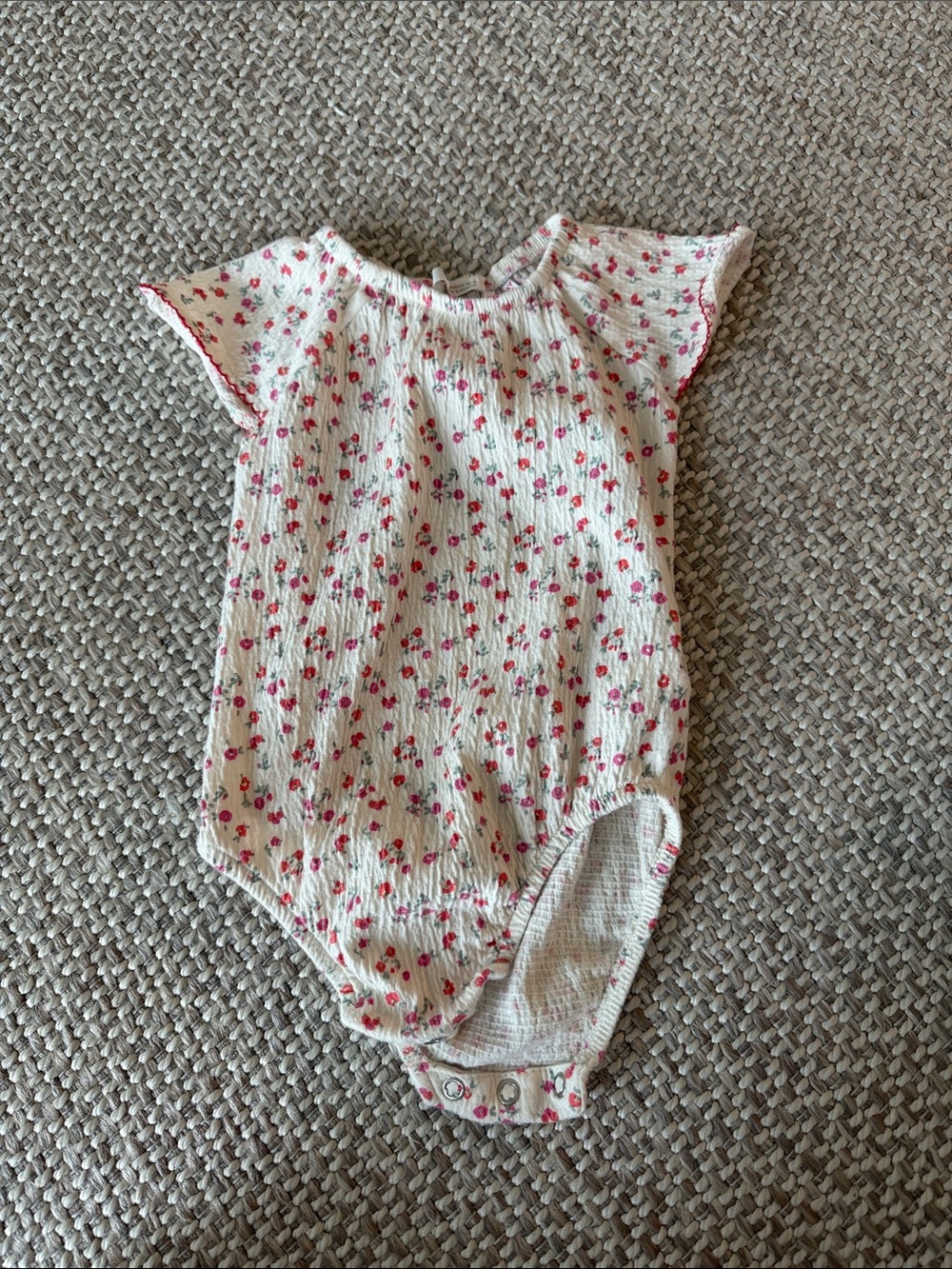 ZARA 6-9m baby girl floral onesie